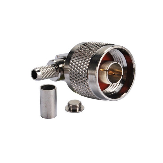 Konektor RF N Sudut Kanan Laki-laki untuk RG316/RG174 Jenis Krim Kabel N-C-JW1.5.